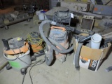 Lot of 3 Various Shop Vac and Attachents / Ridgid, etc….