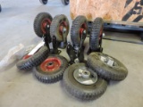 Lot of Heavy Duty Utility Cart CASTERS - 4 Complete + Add'l Parts - NEW