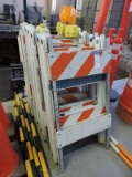 Lot of 9 Traffic Control Barricades and Rods