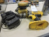 DeWalt Drill, Charger (no battery) and Palm Sander