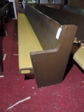 1967 Mid-Century Modern Church Pew with Padded Seat / 14-Foot