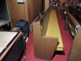 1967 Mid-Century Modern Church Pew with Padded Seat / 17-Foot