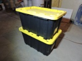Pair of HDX Tough Totes - 2 Totes with Lids / Good Condition