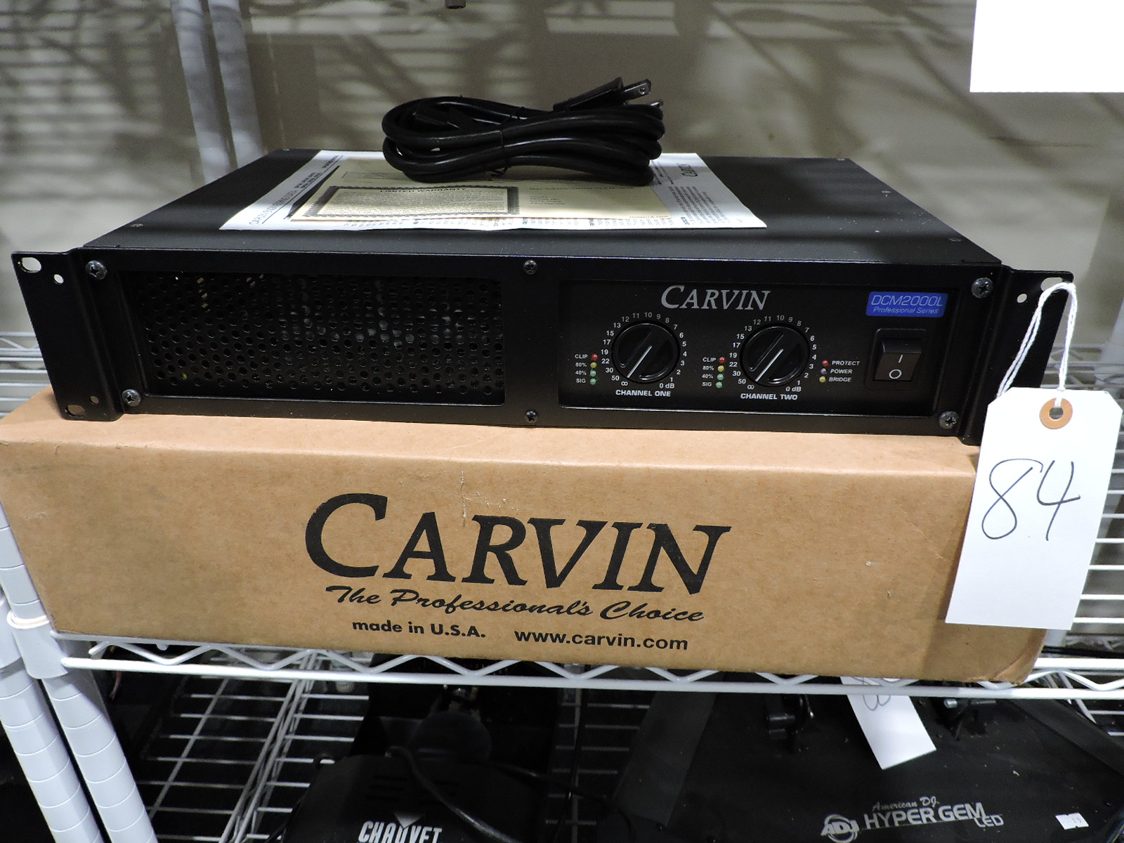 CARVIN DCM2000LX 2chパワーアンプ 軽量【動作品】 CARVIN DCM2000LX
