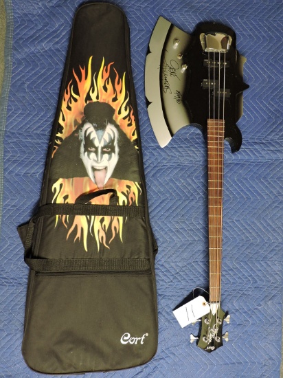 CORT GENE SIMMONS 'AX BASS GUITAR' - Autographed by Gene Simmons