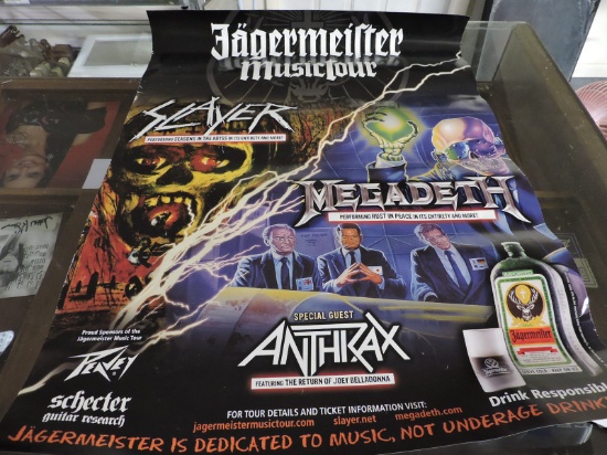 JAGERMEISTER Tour Poster - Slayer, Megadeth & Anthrax