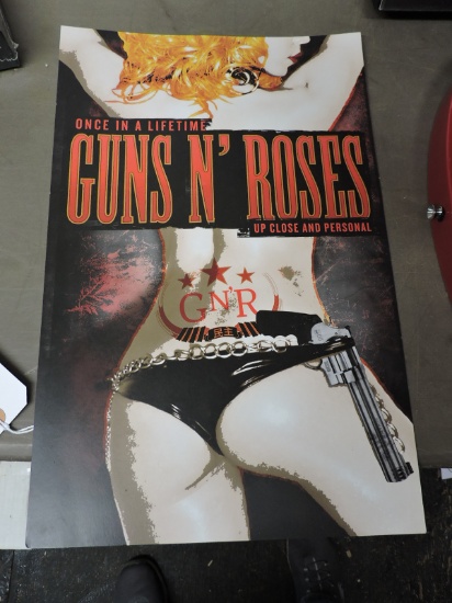 GUNS N' ROSES Tour Poster - 'Up Close and Personal' - 17" Tall X 11" Wide