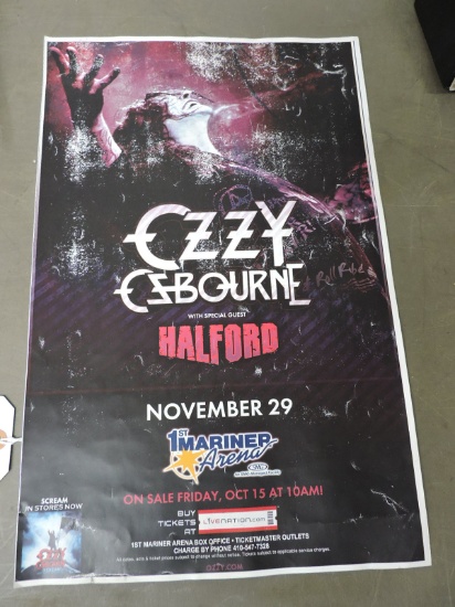 OZZY OZBOURNE with HALFORD - Tour Poster / 17" Tall X 11" Wide