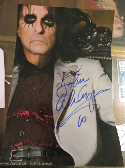 Alice Cooper AUTOGRAPHED Photo -- 12" Tall X 8" Wide