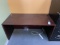 2 - Burgandy/Red Office Tables + Black 5 drawer file cabinet + black office chair