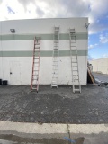 3 Werner Extension Ladders 250lbs 32ft, 250lbs 32 ft and 300lbs 28ft