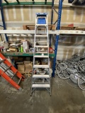 Werner 300lbs 32ft ladder (red) + Werner 250lbs 8ft ladder (silver)