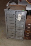 Metal Sorter Cabinet Loaded with Assorted Hardware - see description