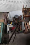 Assorted Saws Clamps Flat Bars Puddy Knives Etc.