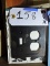Rist -O-Krat brand Duplex receptive and 1 switch cover #0361 Black