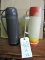 Pair of Aladin Brand Vacuum Bottles - One 1980's / One 1970's - New Old Stock