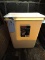 2 rubbermaid brand wastebaskets No 2846 almond color  plastic