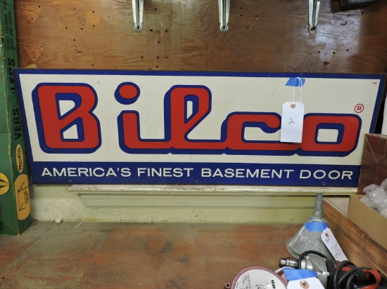 1964 Vintage Original BILCO Basement Doors Sign -- 42" Wide X 14" Tall