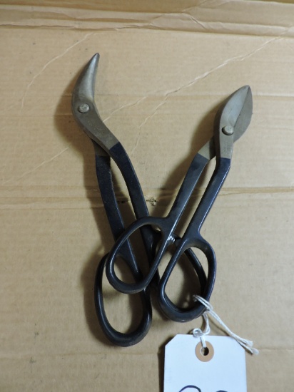 Pair of Tin Snips / Metal Sheers - 2 different kinds
