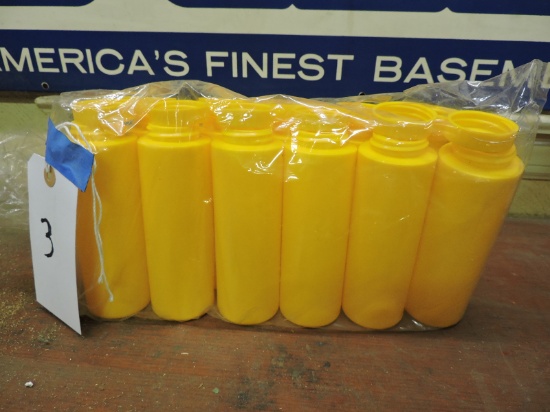 Lot of New Old-Stock Vintage Plastic Mustard Squeeze Bottles (11 total)