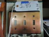 Rist -O-Krat brand 3 toggle light switch cover #0321 copper