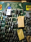 Hundreds of Assorted Key Blanks on Original Key Board