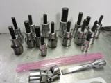 A Variety of Hex Head Driver Sockets and Accessories - NEW - Apprx 18 Pieces