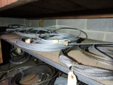 Approx 11 lengths and  diameters of industrial multiple strand cable