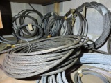 Approx 22 various lengths and  diameters of industrial multiple strand cable