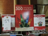 3 Boxes of CHRISTMAS LIGHTS (2 boxes of 100 and 1 of 300) NEW
