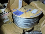 1 large roll heavy duty cable,  1 med. size roll, 1 box of chain