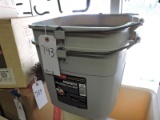 Pair of RUBBERMAID Roughneck 16-QT Double Buckets / New with Stickers