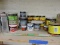 Contents of Shelf: Stain, Staples, Finishing Products, Specialty Bolts - see photo