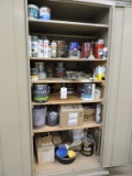 Contents of Reach-In Cabinet, including: Various Paints, etc….