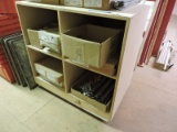 Rolling Wooden Cubby Cabinet / 38