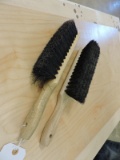 Lot of 2 Wood Handle Dust Brushes