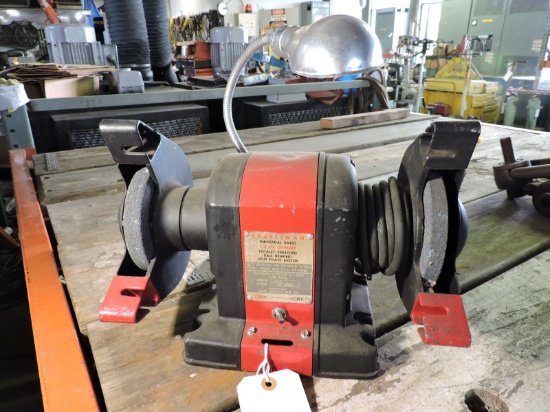 CRAFTSMAN Industrial-Rated 1/3HP Bench Grinder with Work Light