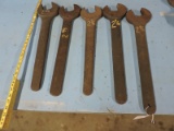 5 Very Large Industrial Wrenches -- Very Heavy -- See Photos