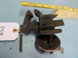 Vintage Miniture Bench Vise -with Tiny Anvil feature on top