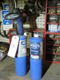 Bernz-o-Matic Torch Head and 2 Partial Tanks of Propane