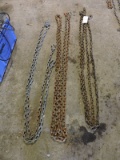 Chain Lengths: 3 Chains / One 10', Two 16' - all have double hooks