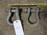 Pair of Large Industrial Clevis / Anchor Shackles