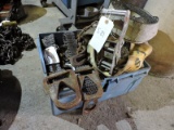 Bin of Rigging Straps and Ratchets & Various Hardware
