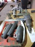 Lot of Various Pneumatic Air Tools: Paint Sprayer, Impact Wrench, Air Chisel, etc