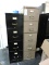 Pair of Tall File Cabinets / One 4-Drawer and One 5-Drawer