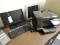 2 Monitors, Keyboard & HP OfficeJet Pro 8600 PWS / Printer Copier