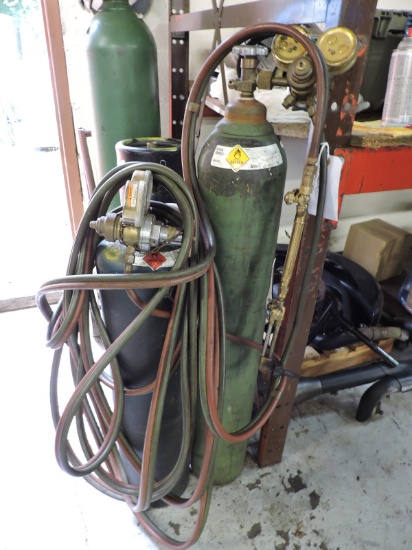 Oxygen & Acedylene Tank Set with Hose and Torch