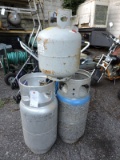 Lot of 3 Propane / LP Gas Canisters (2 are for Forklift use)