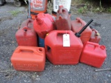 Large Lot of Plastic Gas Cans