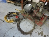 Industrial Winch System with a GE Electric Motor, plus Cables and Accessories